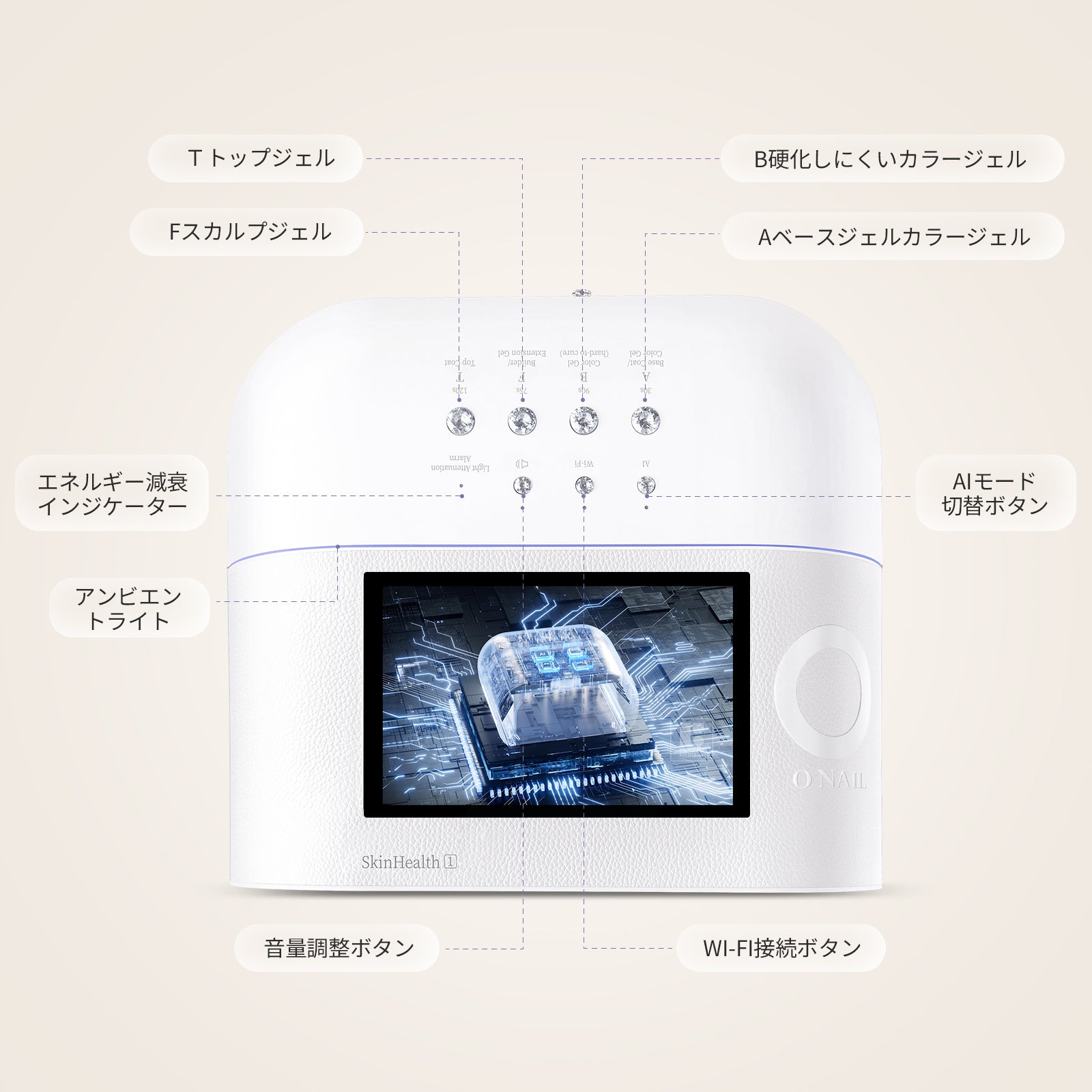 肌にやさしいNo.1 AIネイルライト