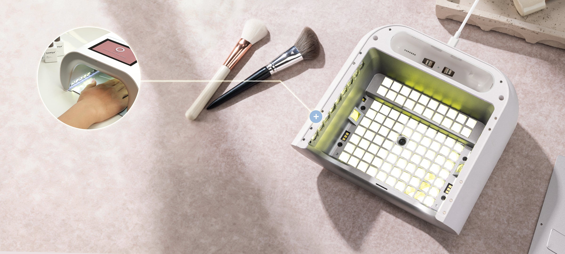 AIネイルライト＋アームレスト＋キーボード – ONAILJP